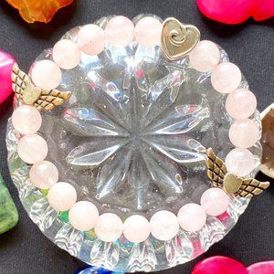 Rose Quartz Precious Stone Bracelet